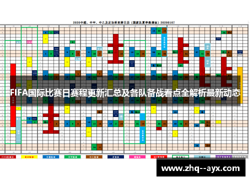 FIFA国际比赛日赛程更新汇总及各队备战看点全解析最新动态